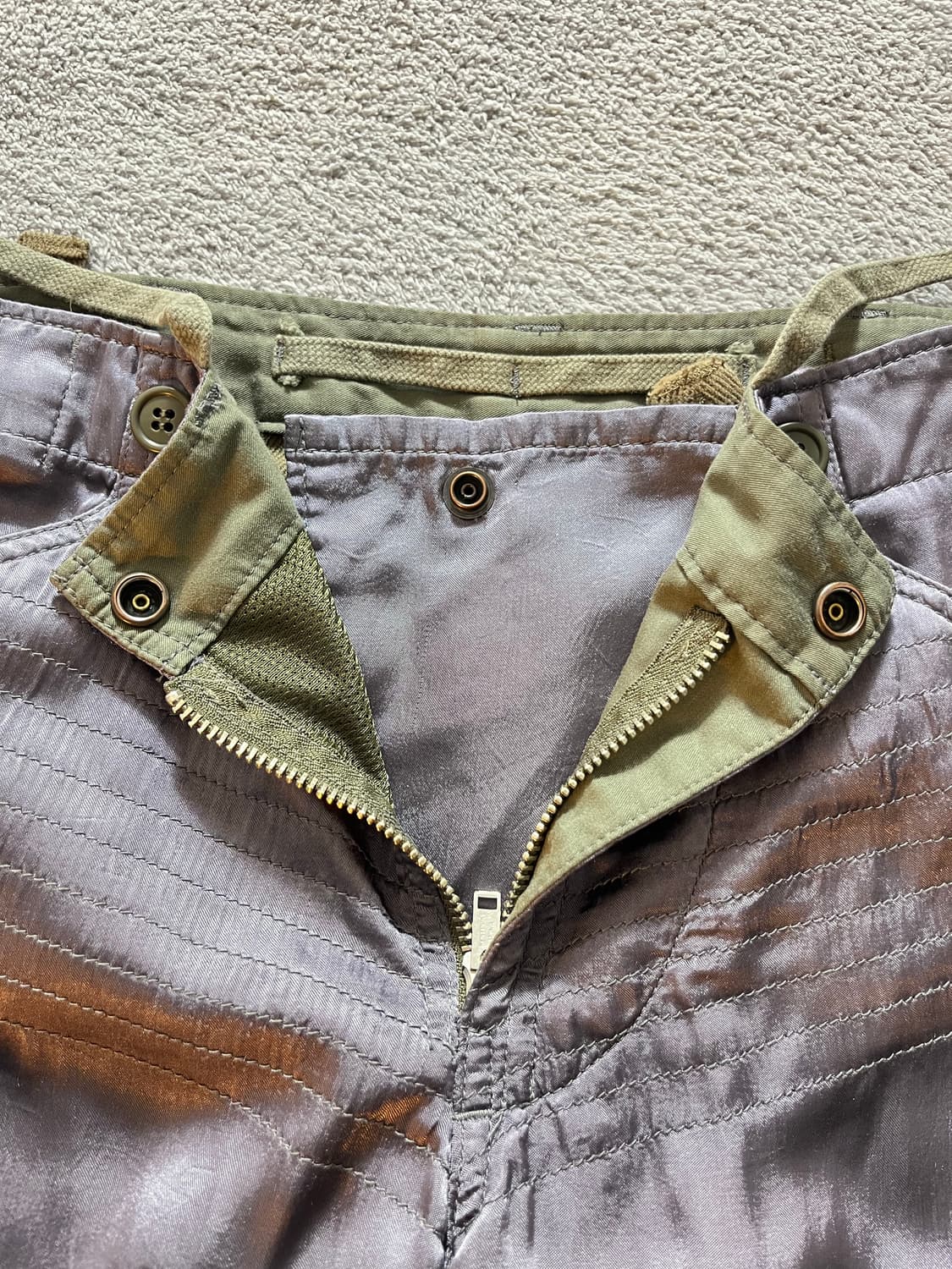 00s 빈티지 미하라 야스히로 M-51 모티브 새틴 팬츠 상품이미지5