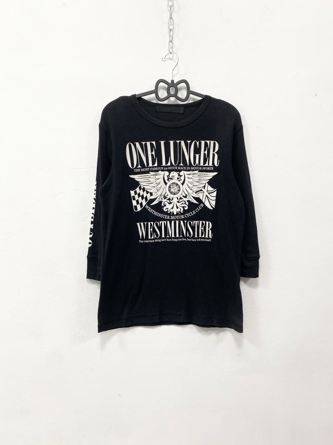 [OVAL DICE] 펑크 y2k 날개 레터링 롱슬리브 상품이미지2