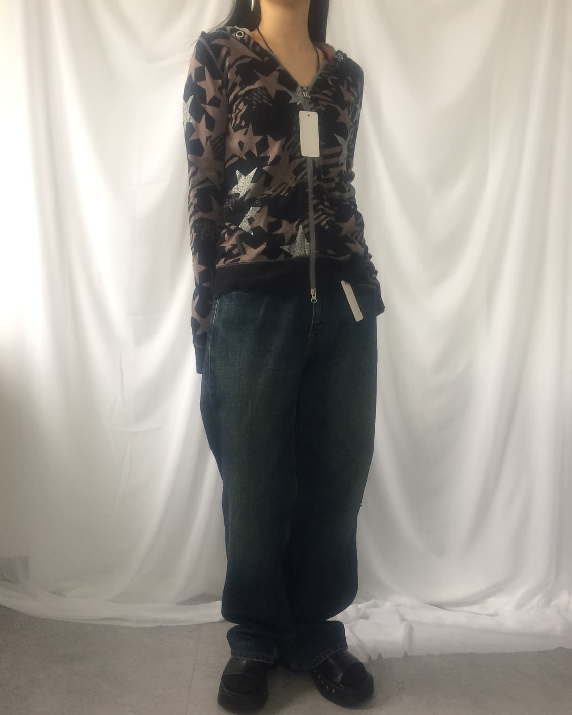 Tommy girl star pattern hood zip up 상품이미지8