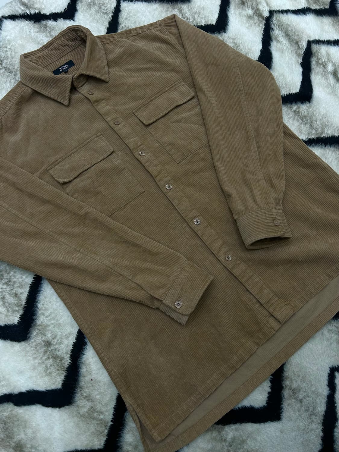 [XL]무신사스탠다드 코듀로이 오버핏 셔츠/더스티베이지 상품이미지1