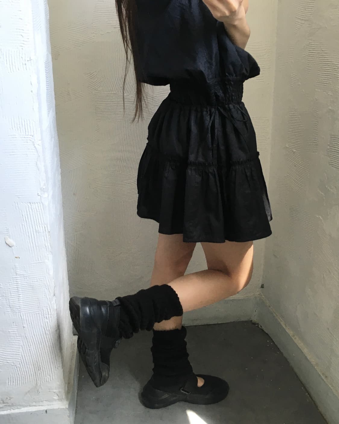 Burberry 버버리 블루라벨 블랙 퍼프 원피스 상품이미지3