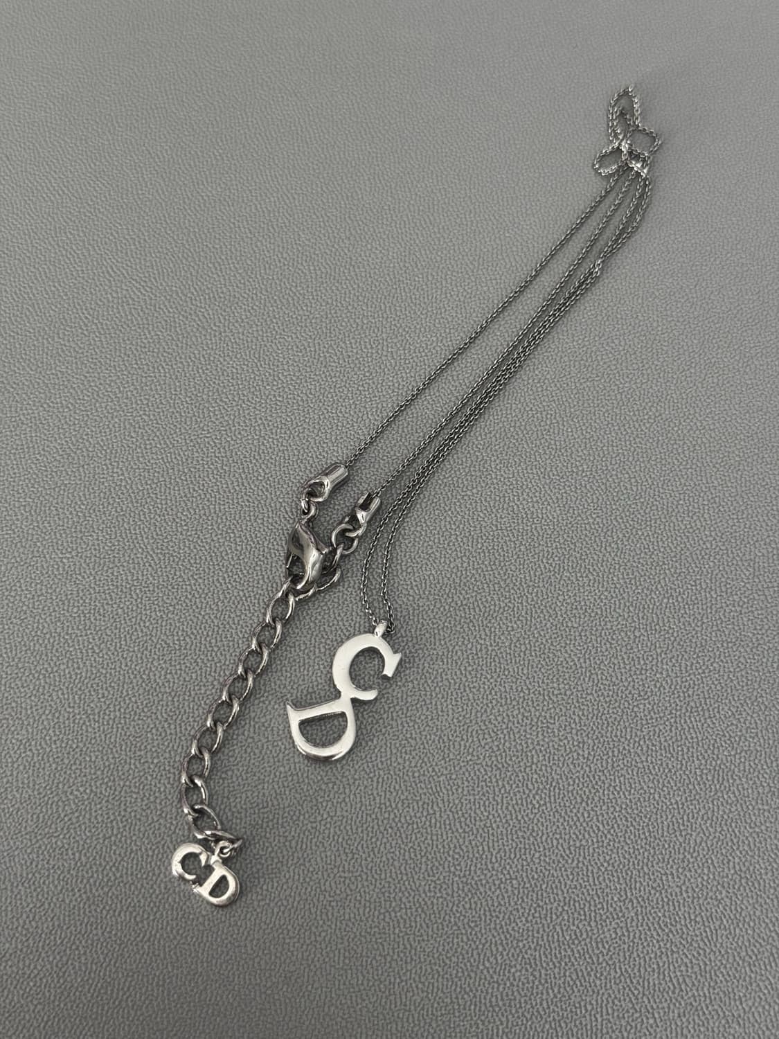 디올 Dior 빈티지 CD 로고 실버 목걸이 상품이미지1