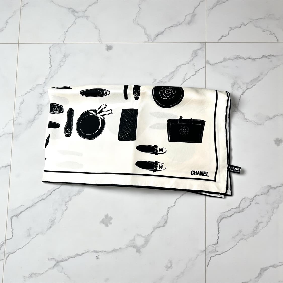 샤넬 00s 실크 스카프 상품이미지5