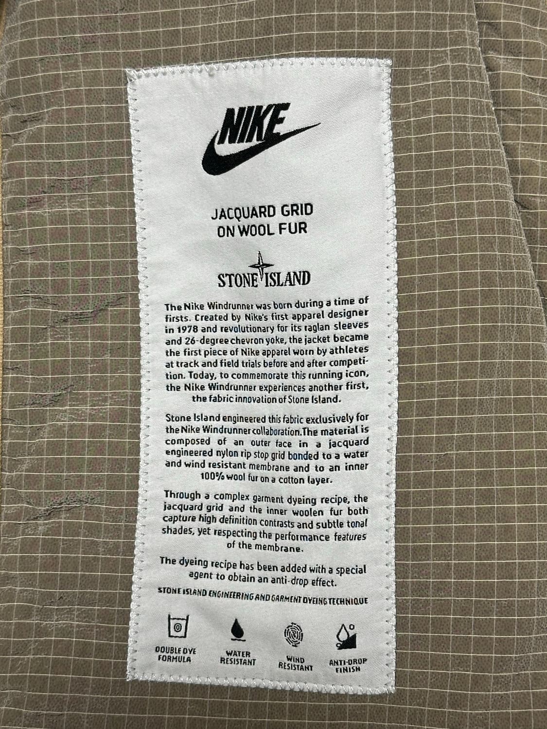 스톤아일랜드 x 나이키 자카드 그리드 울 점퍼 XL(105-110) 상품이미지2