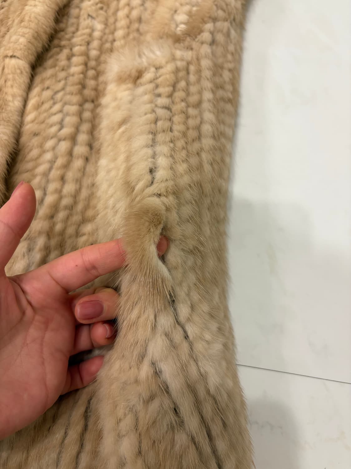 mink long vest 상품이미지3