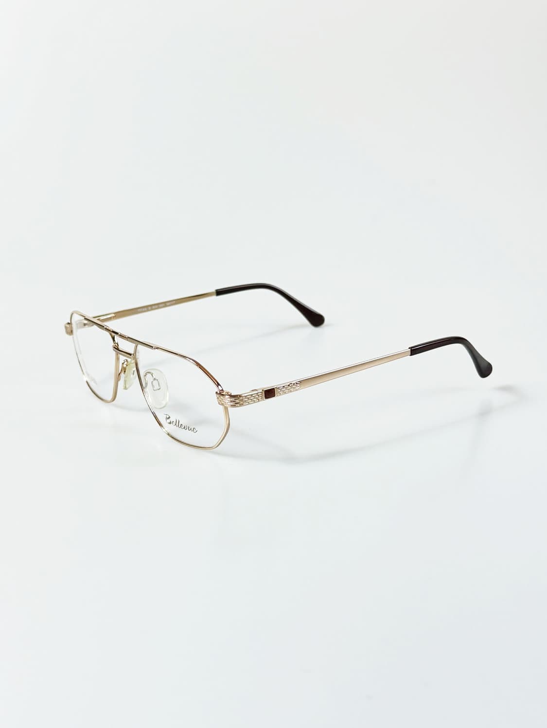 독일제 BELLEVUE 골드 티타늄 보잉 프레임 빈티지 안경 상품이미지3