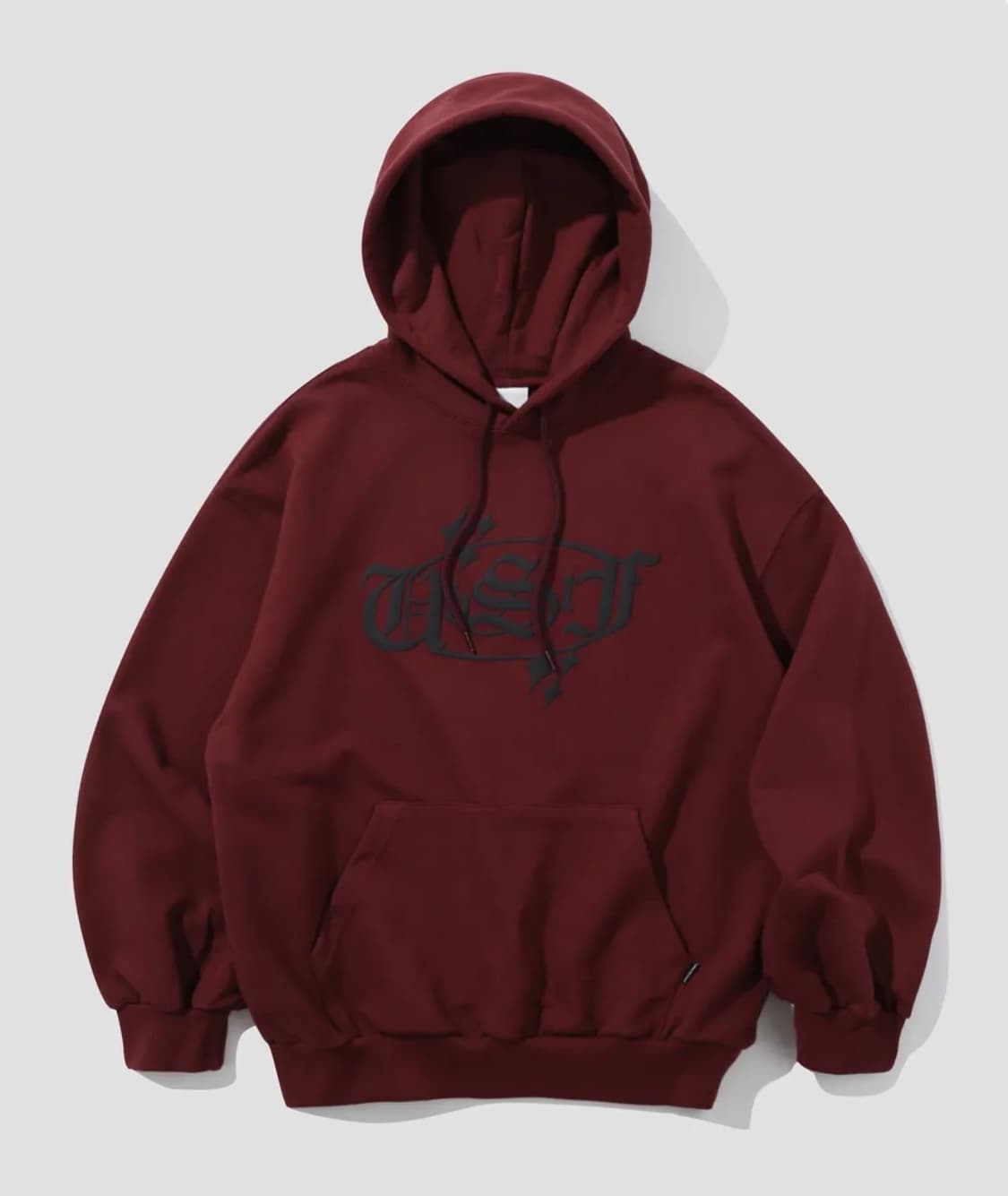 어반스터프 샤이닝 오발 로고 후디 후드티 버건디 상품이미지1