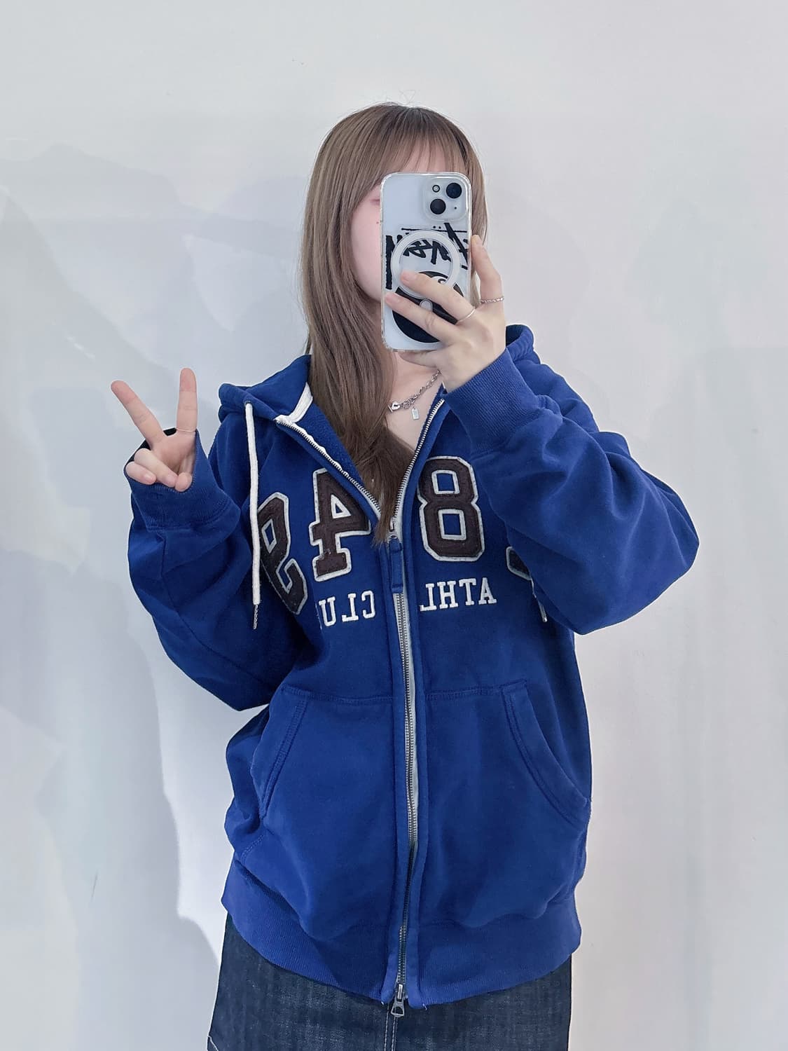 후아유 빅로고 투웨이 후드집업 상품이미지3