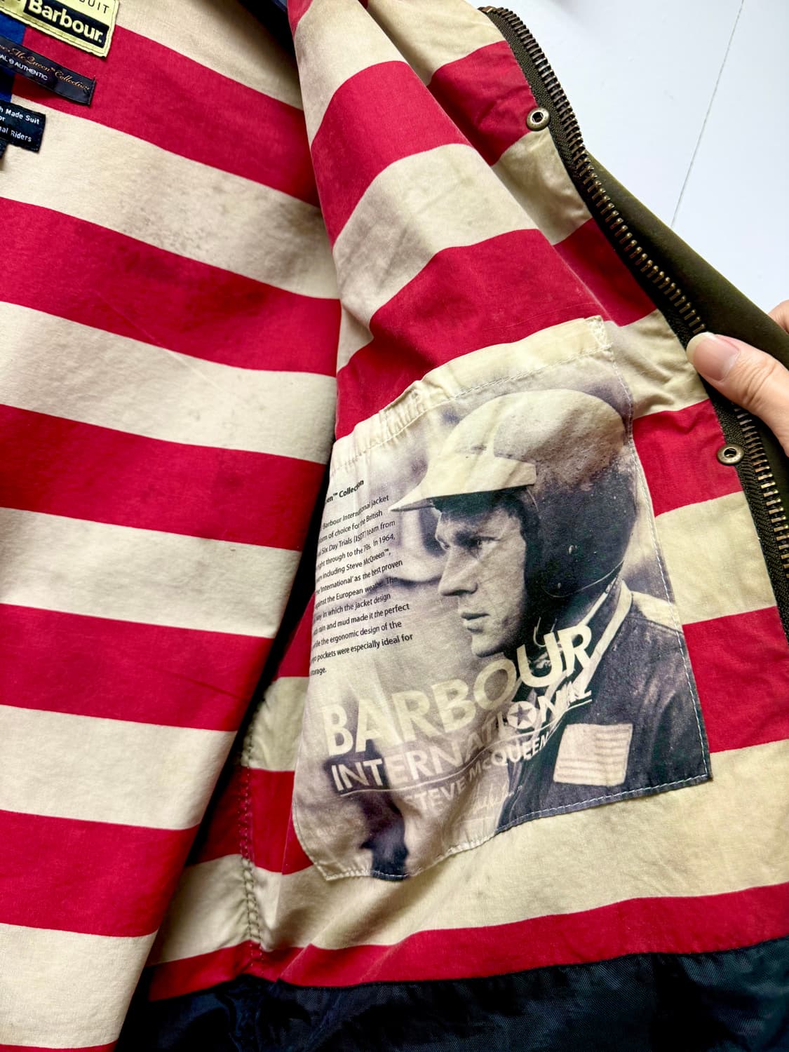 바버 인터네셔널 렉스턴 스티브맥퀸 올리브 팝니다 상품이미지7