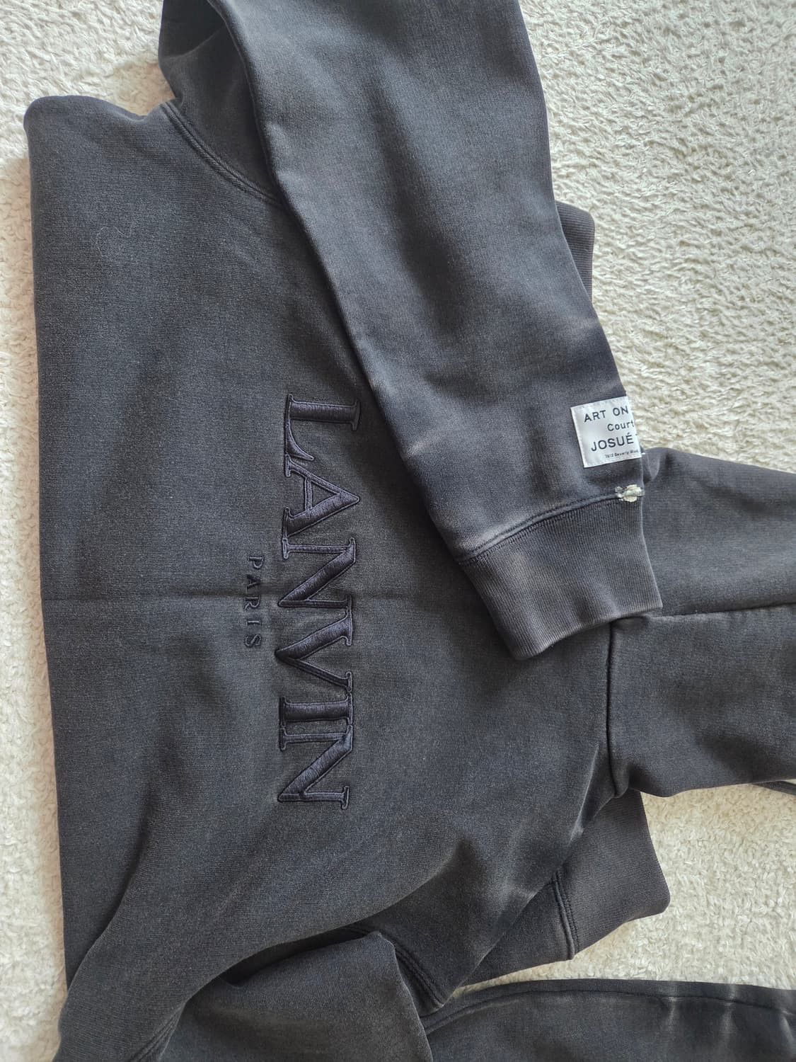 gallery dept.X lanvin 집업 후드 블랙 라지 상품이미지3