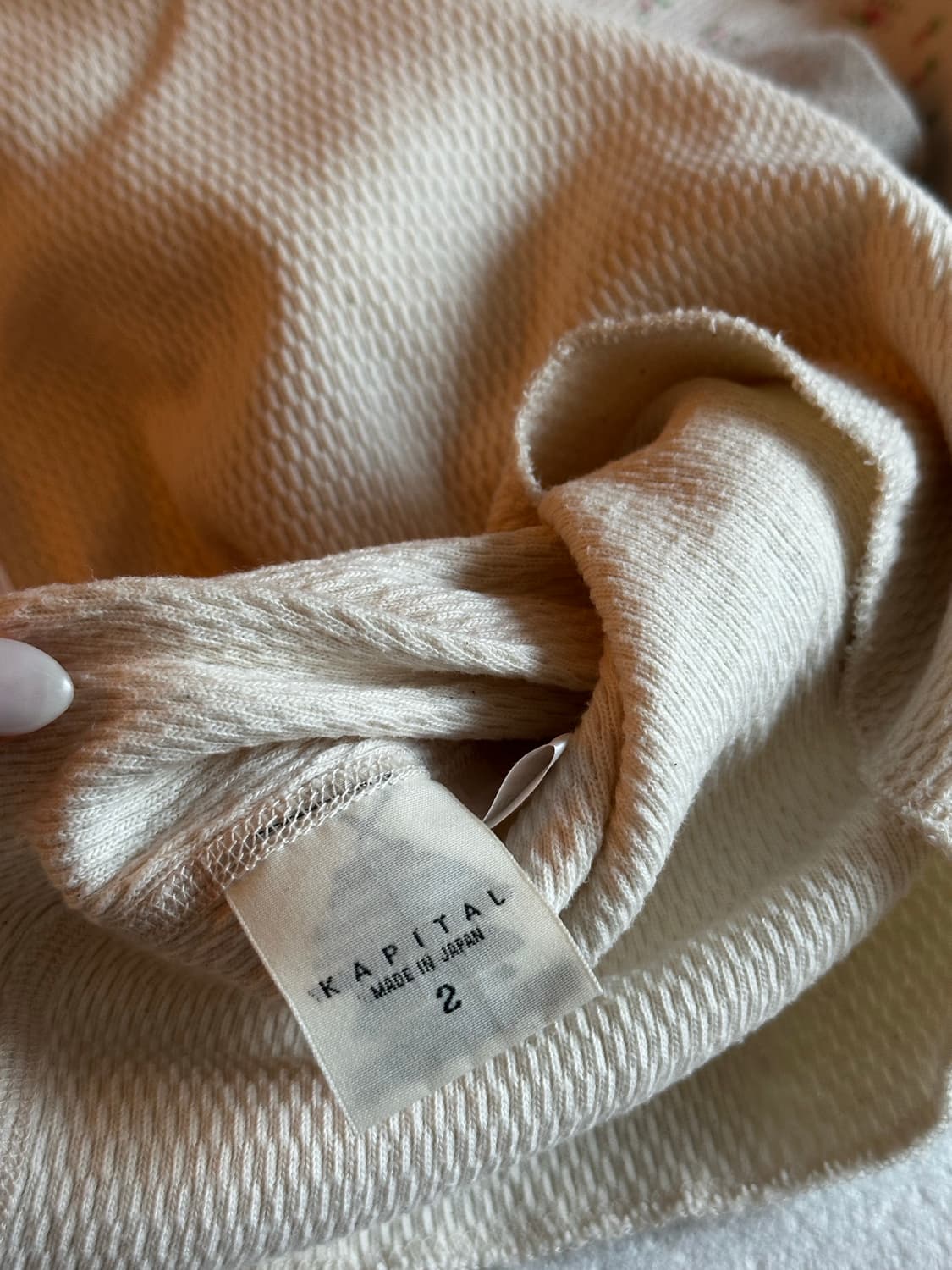 Kapital 와플 저지 플라워 투톤 롱슬리브 상품이미지3