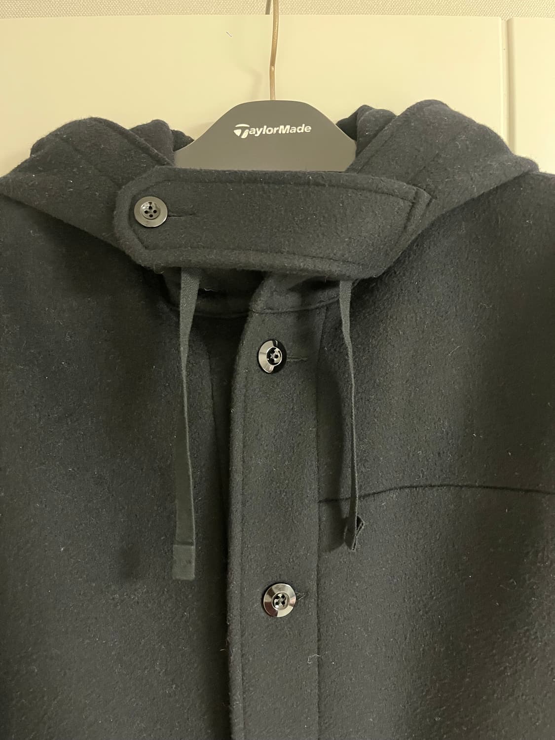 [8DIVISION] 후드 하프 코트_블랙 (M size) 상품이미지4