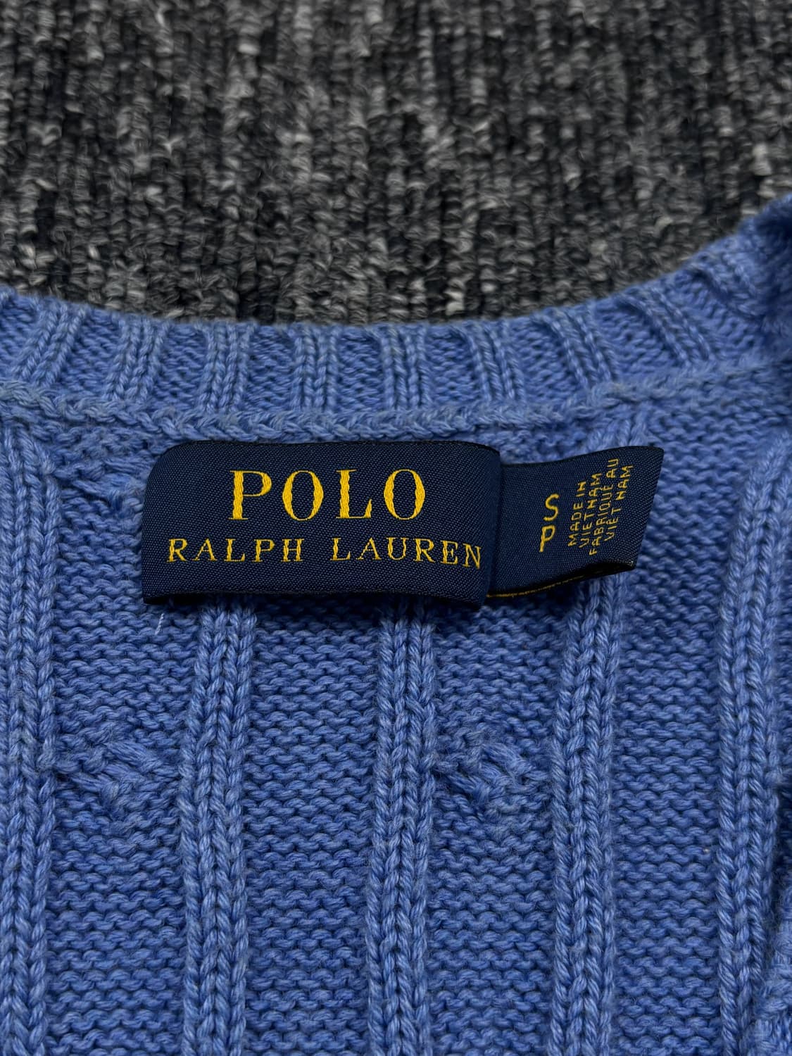 폴로 블루 꽈배기 니트 상품이미지5