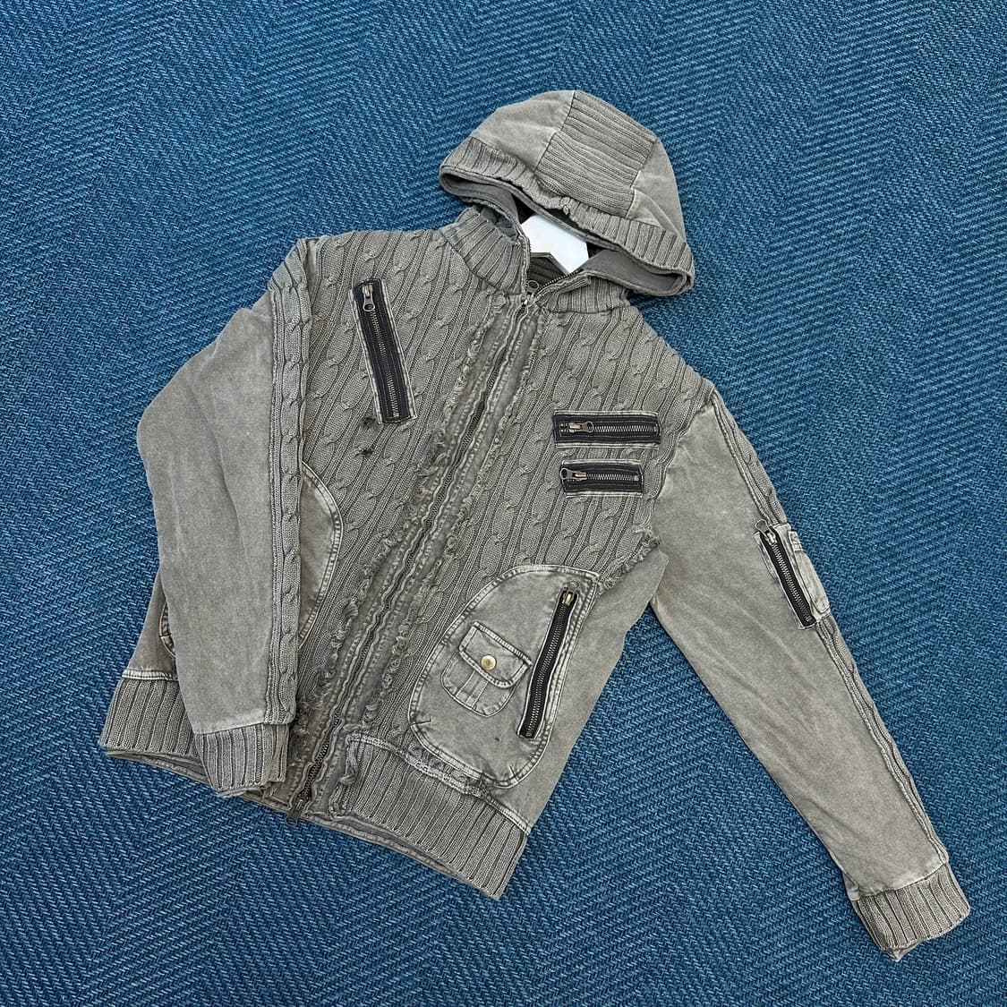 [여성M] 빔즈 니트 후드집업 상품이미지1