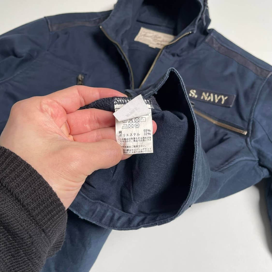 Avirex 코튼 블렌드 밀리터리 집업 후드 상품이미지8