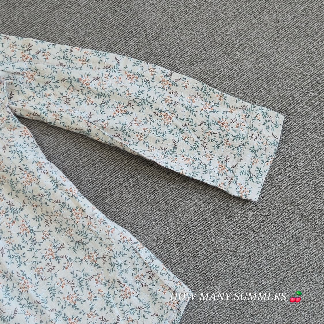 ​빈티지 잔꽃무늬 코튼 100% 블라우스 상품이미지3