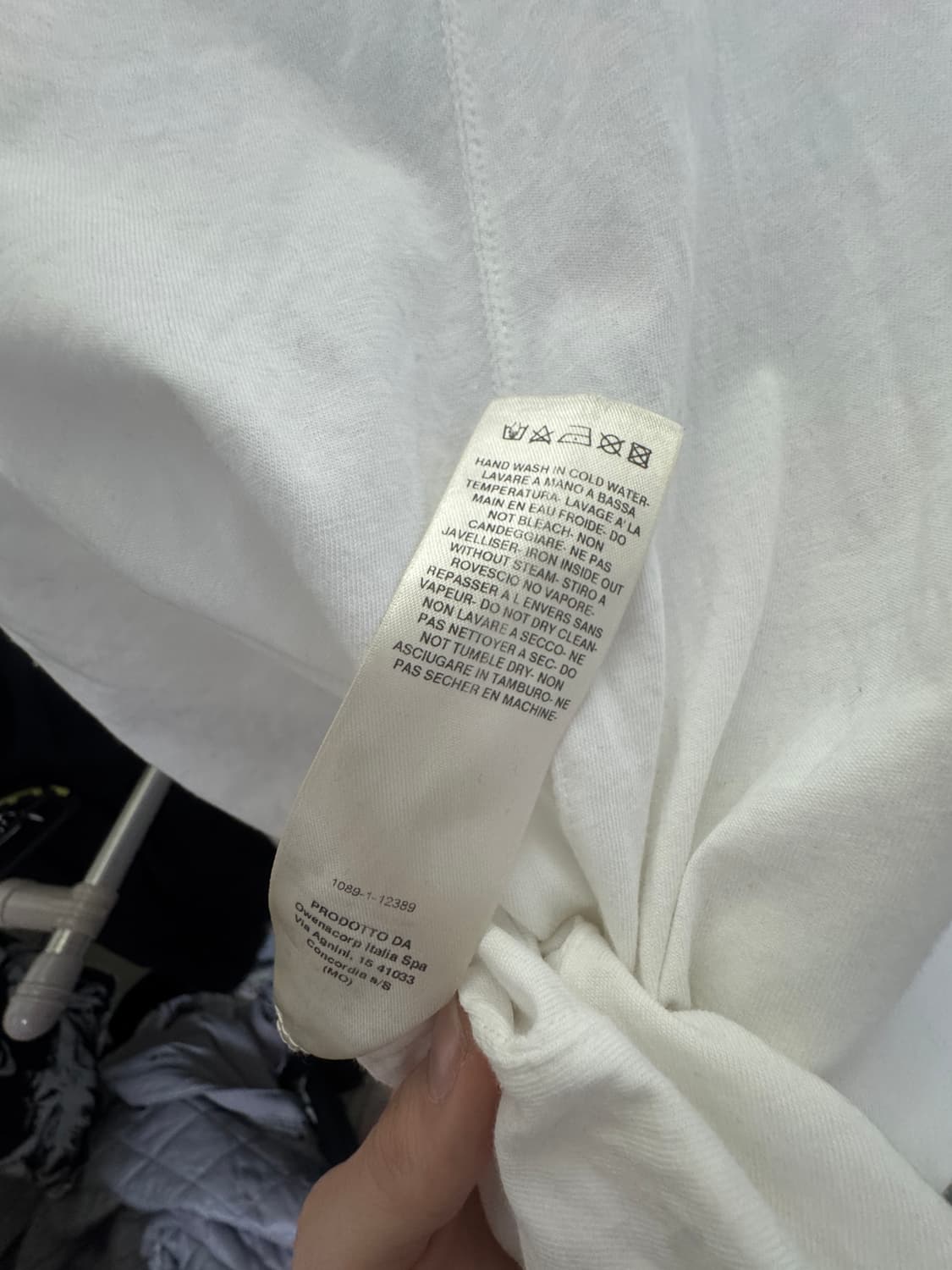 SS19 릭오웬스 다크쉐도우 프린팅 화이트 슬리브리스 나시 탱크탑 상품이미지6