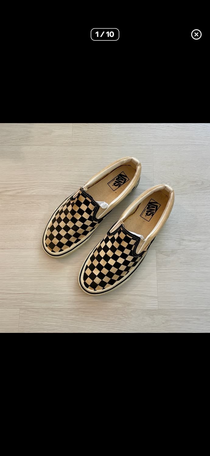90s 반스 블랙 체커보드 슬립온 상품이미지1