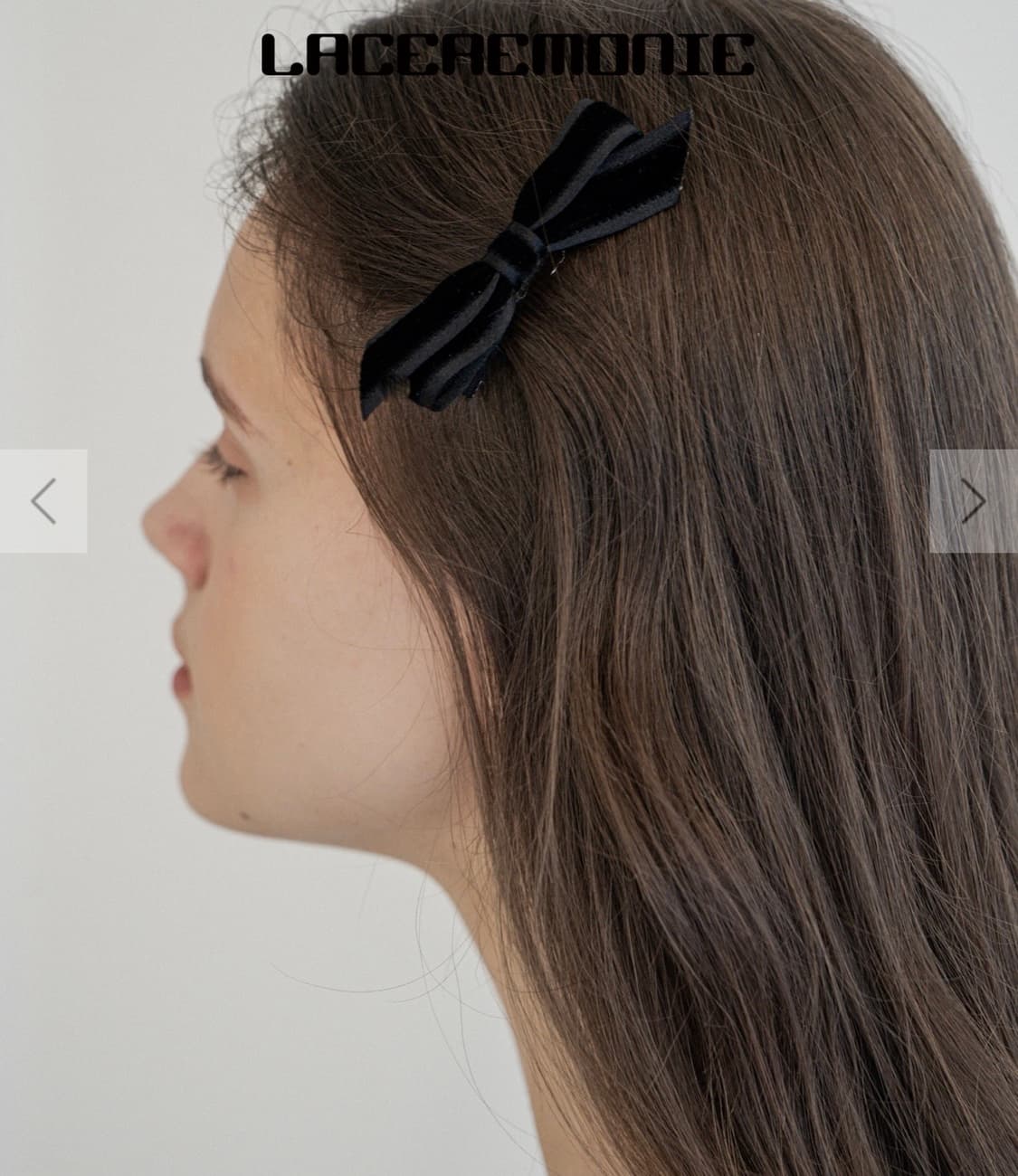 라세레모니 모쿠바 벨벳 리본 핀 상품이미지2