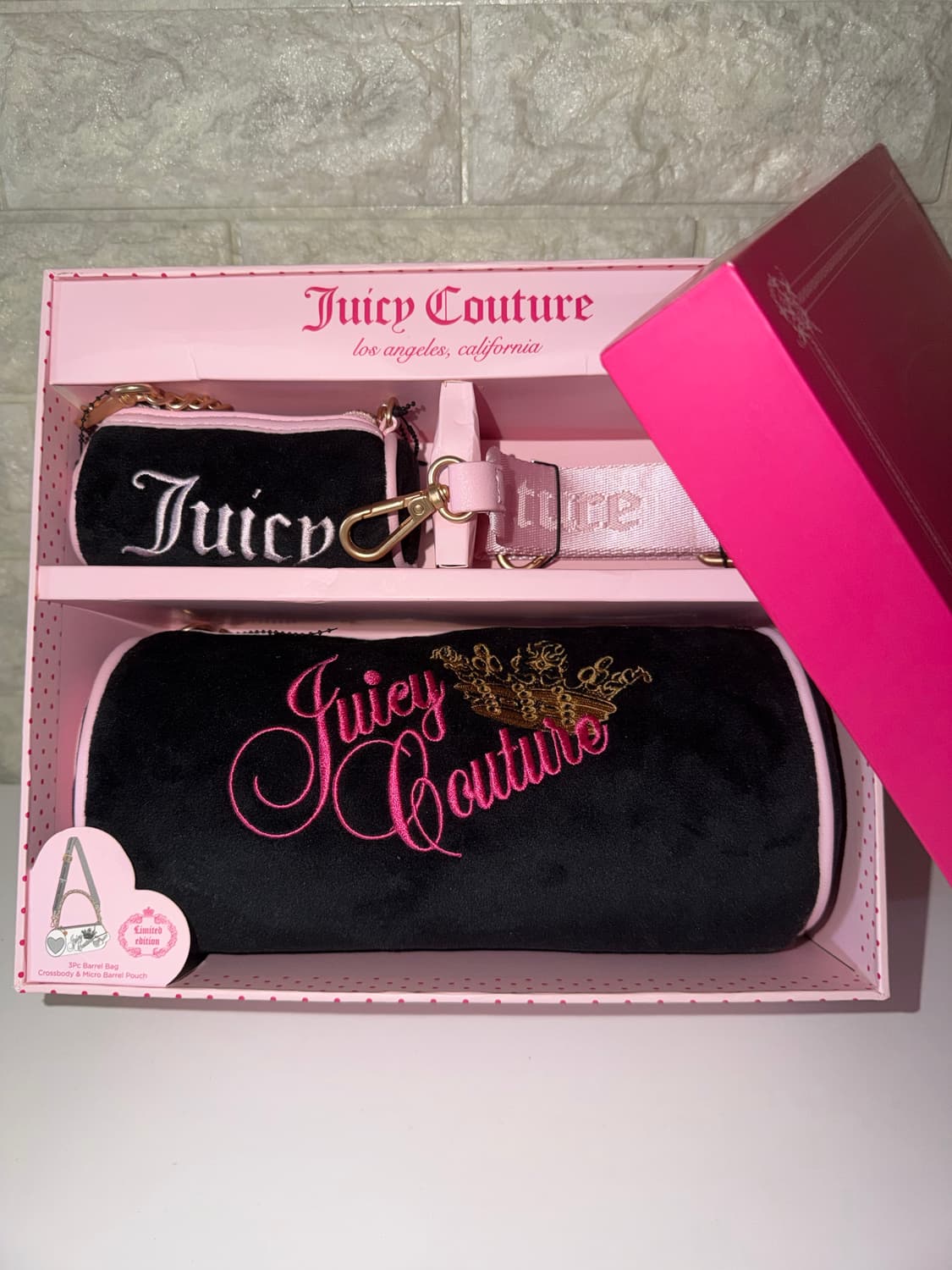 쥬시꾸뛰르 배럴백/검정색 희귀매물/2way/챰•스트랩 포함 상품이미지2