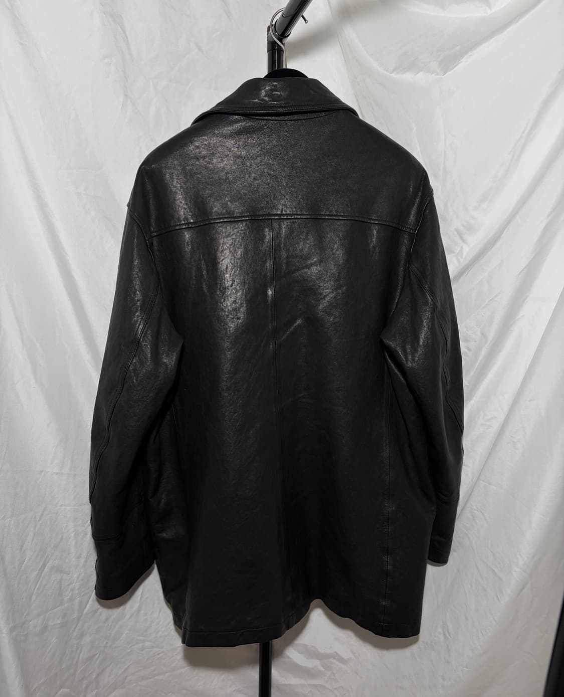 [S]유스 워시드 레더 피코트 상품이미지2