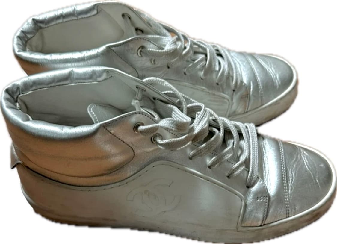 빈티지 샤넬 실버 하이탑 스니커즈 250 상품이미지4