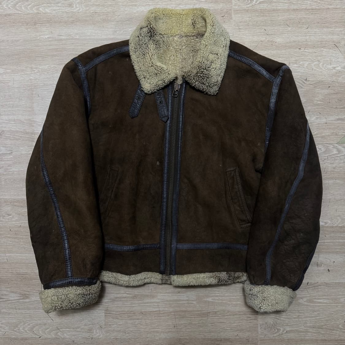 살바토레 양털 내피 무스탕 스웨이드자켓 상품이미지1