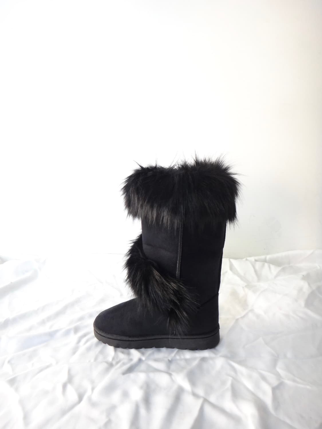 Swirl fur long boots / black 상품이미지3