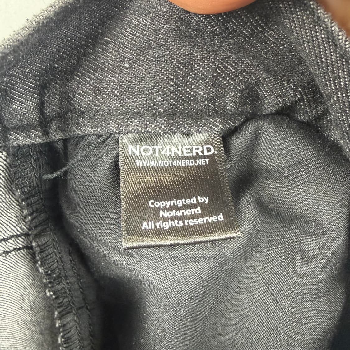 (L) 낫포너드 핸드 루즈 와이드 데님 팬츠 블랙 상품이미지6