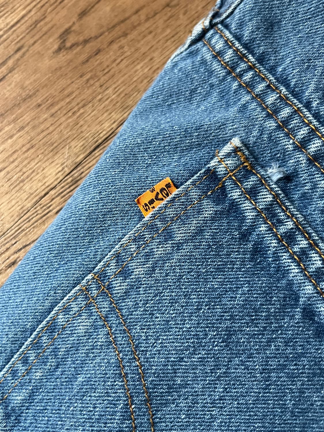 [38]80's 리바이스 USA 20517-0217 오렌지탭 플레어진 상품이미지7