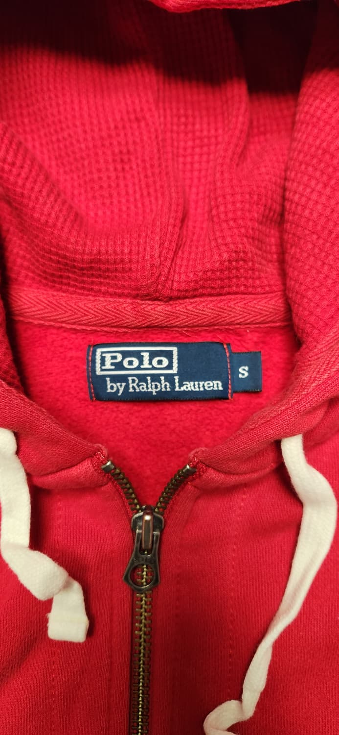 폴로 레드 와플 후드집업 S 상품이미지6