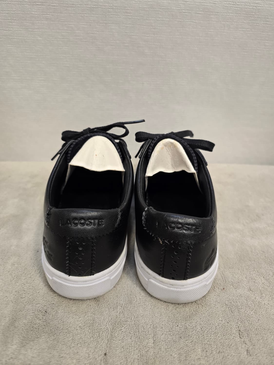 라코스테 여성 가죽 태슬 스니커즈 블랙 235~240 상품이미지4