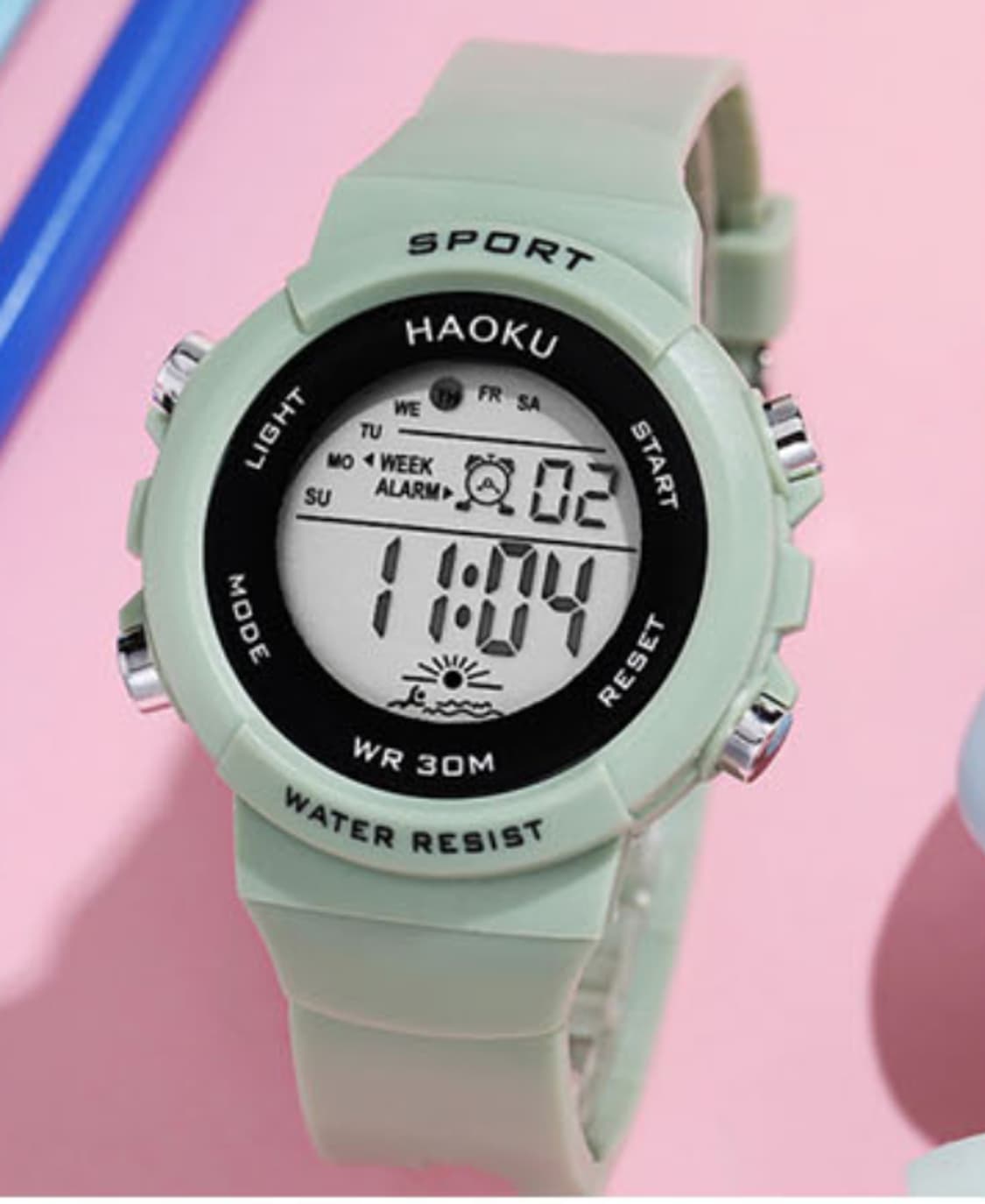 알람 스톱워치 라이트 여자 커플 패션 컬러 손목시계 판 상품이미지1