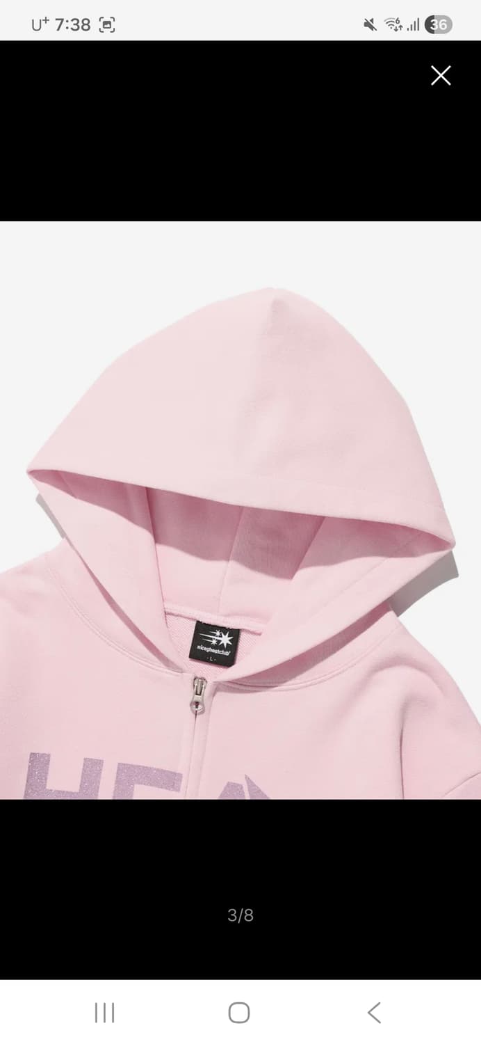 나이스고스트클럽 핑크 후드집업 상품이미지3