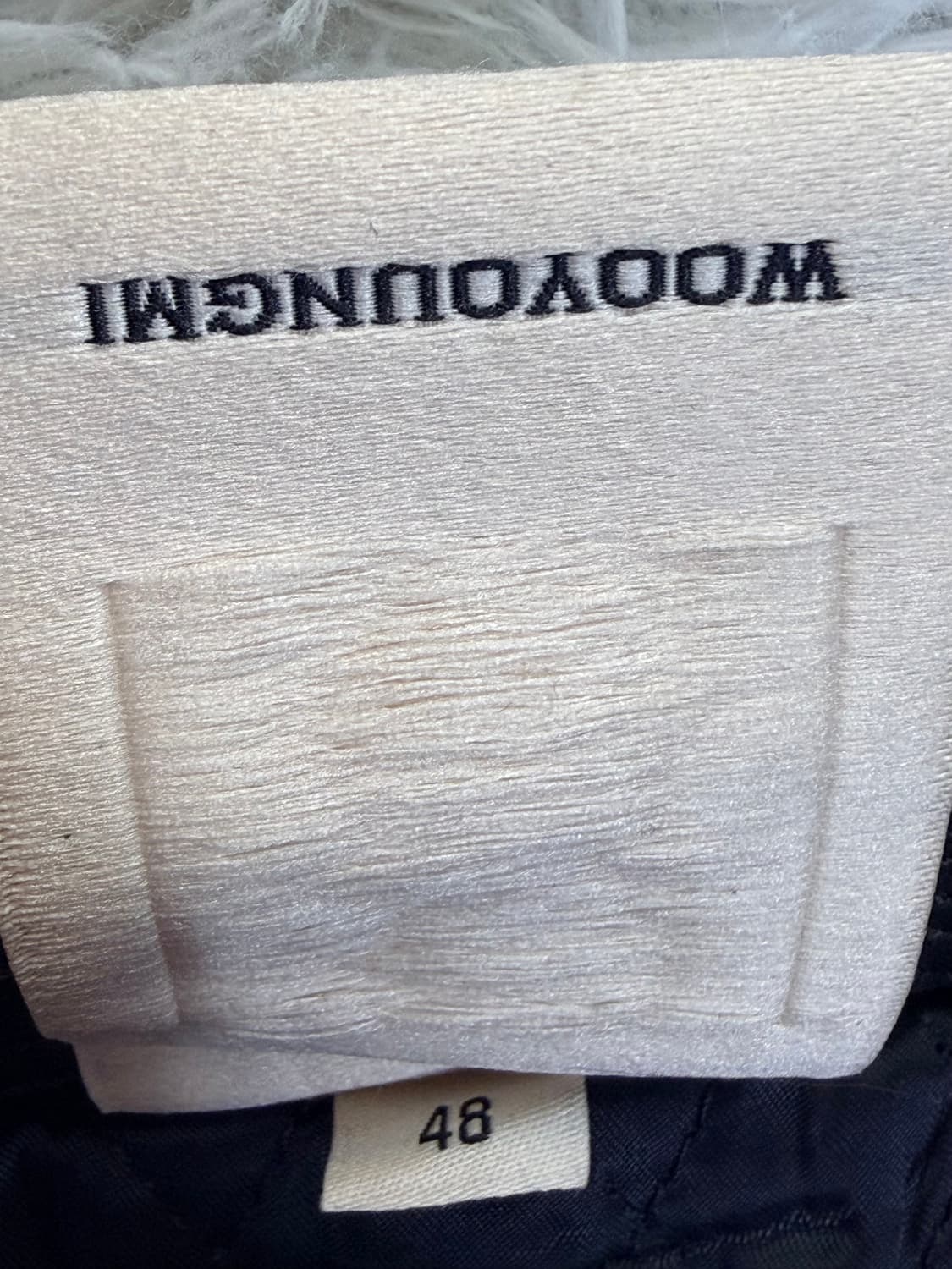 WOOYOUNGMI 솔리드옴므 기하학 입체 퀼팅 램스킨 레더 자켓 상품이미지6