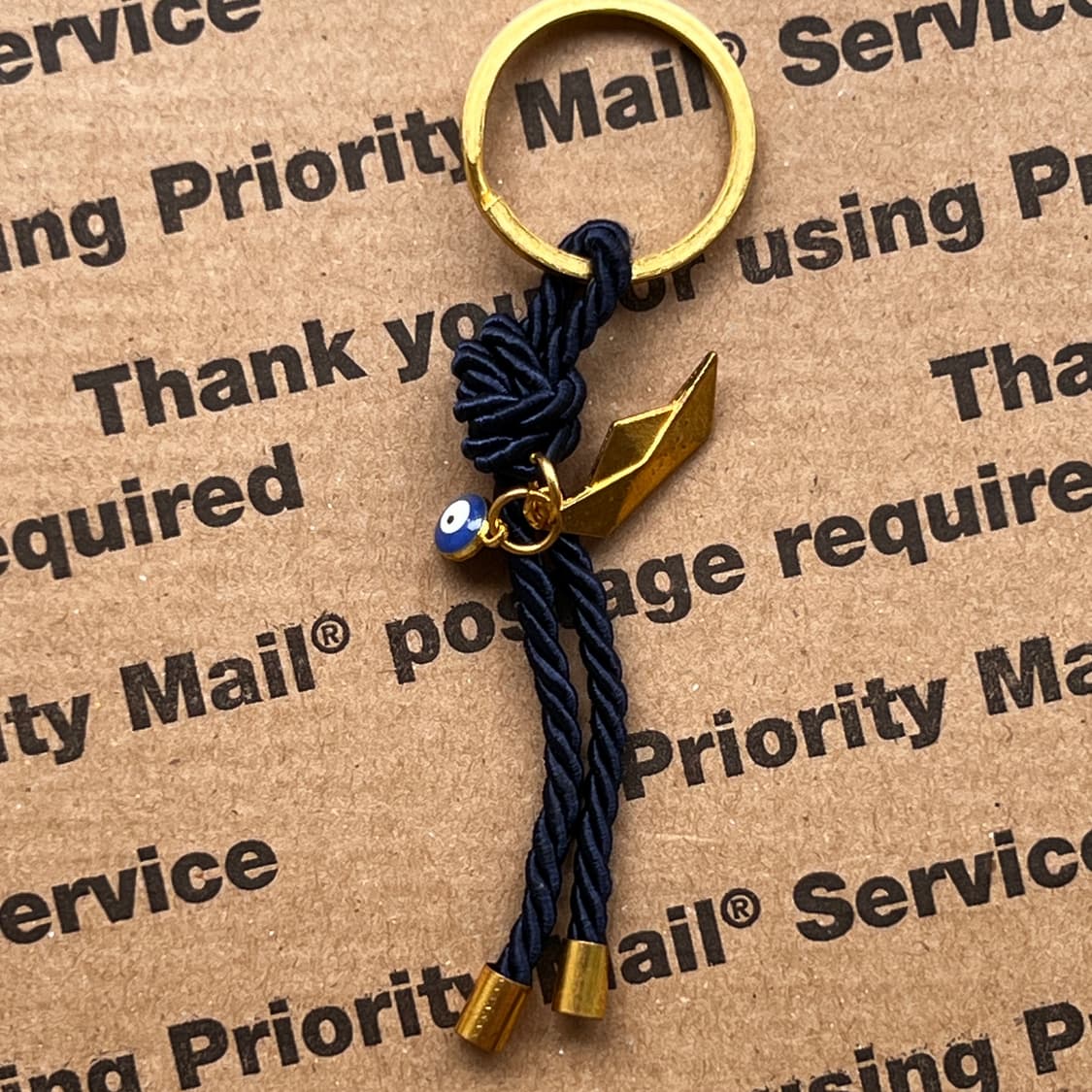90s vtg Rope Charm Keyring 상품이미지1