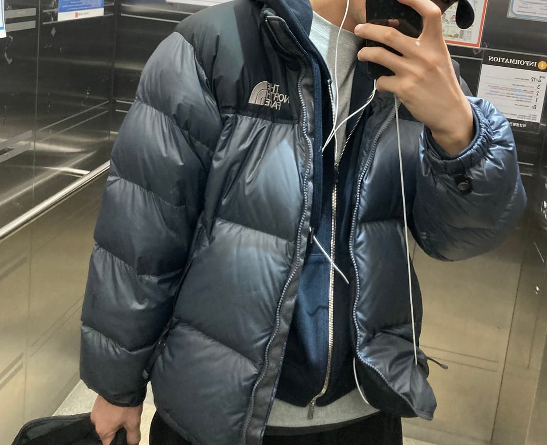 [정품/100, 블랙+그레이] 노스페이스 눕시 700 패딩 B7 상품이미지1