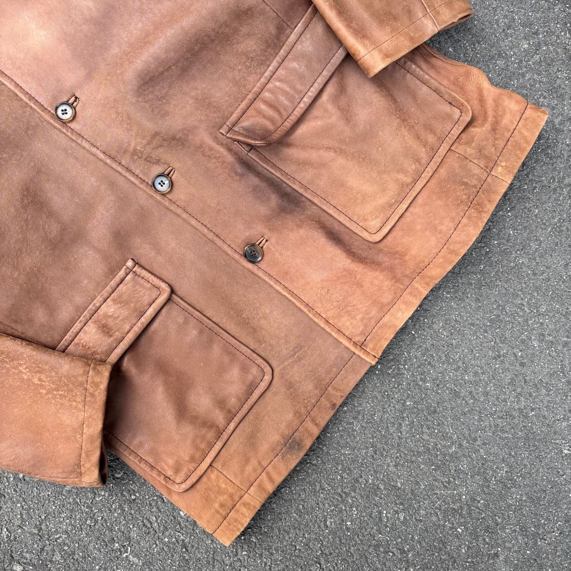 올드 콜롬비아 가죽 카 코트 상품이미지5