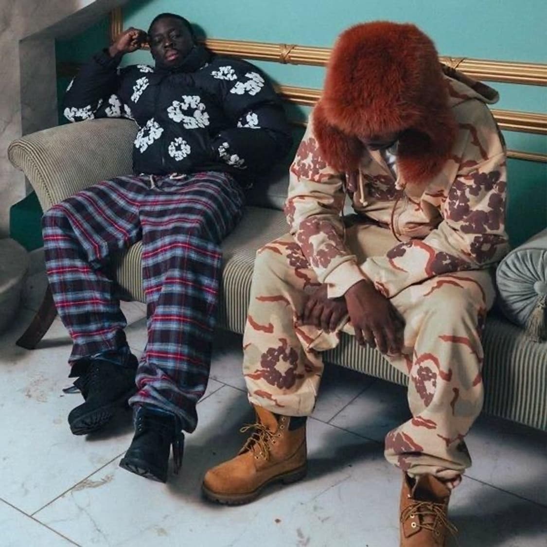 [XL] 데님티어스 코튼 리스 집업 탄 카모 상품이미지4