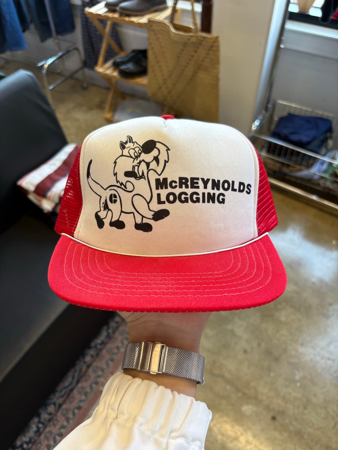 80s 데드스탁 미국 벌목 회사의 판촉용 트러커캡 상품이미지1