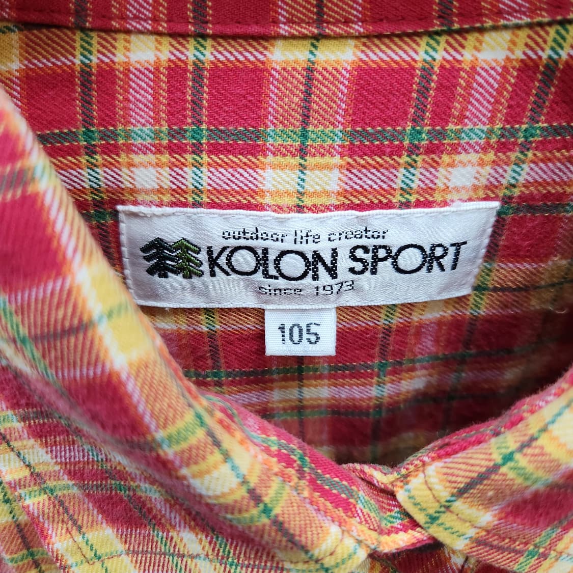 코오롱 원포켓로고 체크 셔츠 105(XL) 상품이미지4