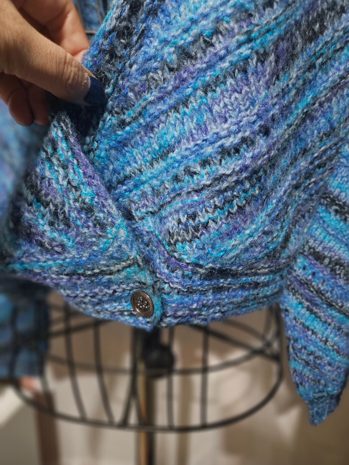 믹스컬러 니트 가디건 상품이미지3