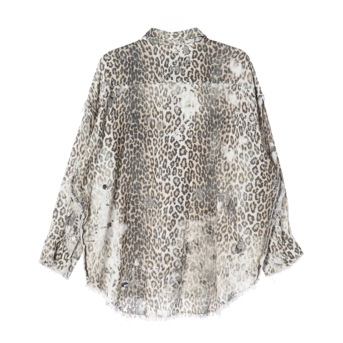 알썰틴 R13 25SS 슈레드 심 드롭 넥 블리치 레오파드 셔츠 상품이미지2