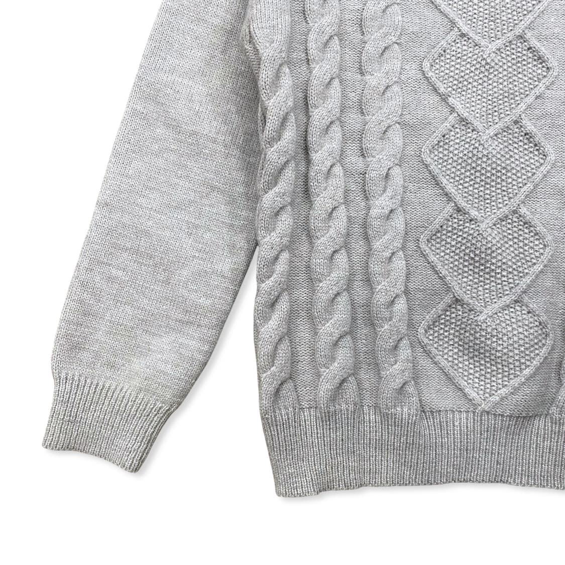 Ribbon Gray Off shoulder Knit Top 상품이미지5