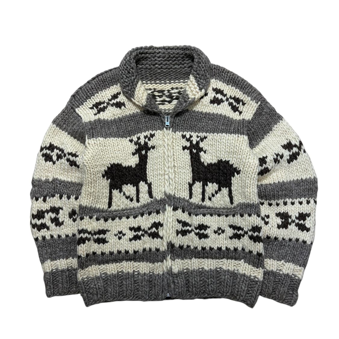 헤비울 코위챤 니트집업 상품이미지1