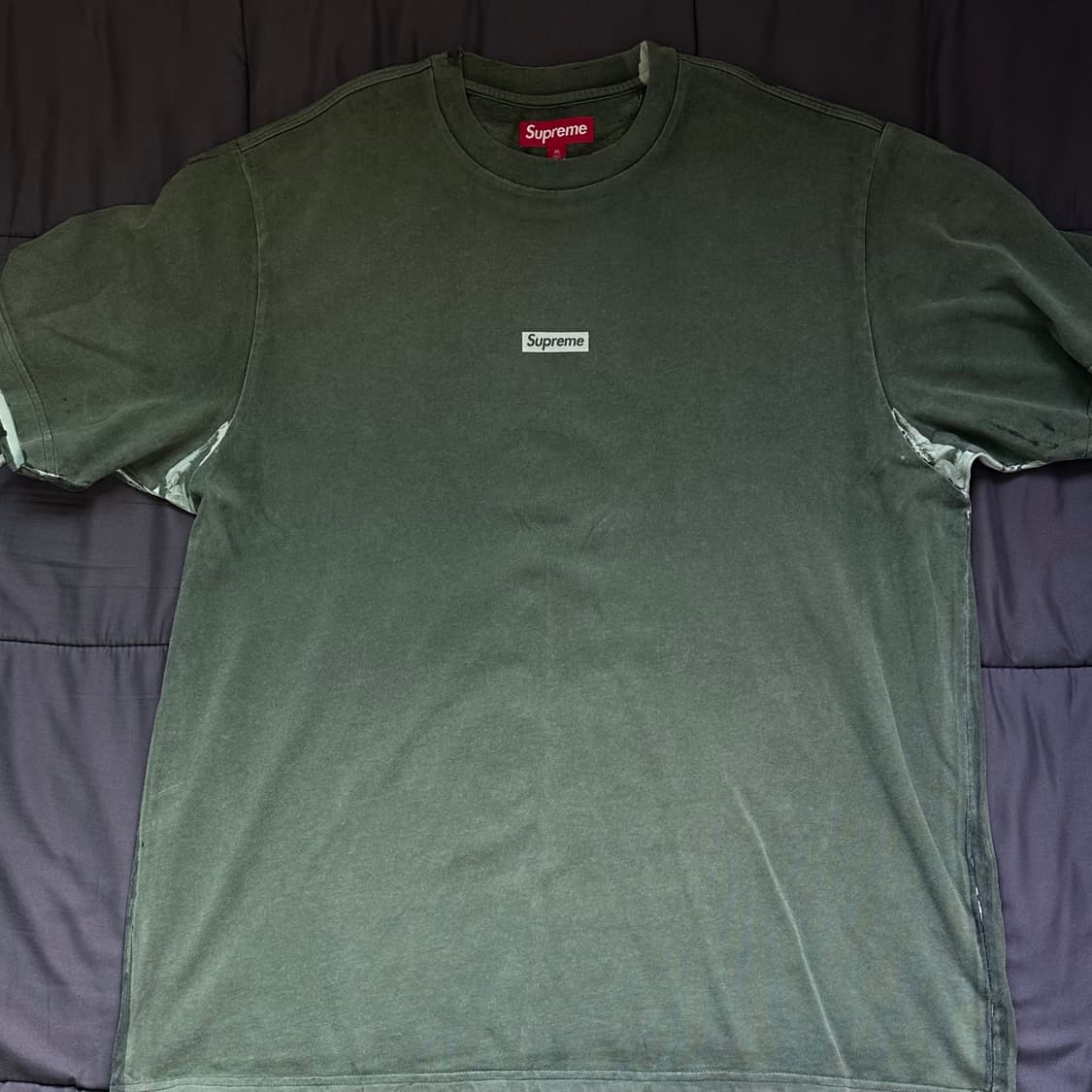 슈프림 오버프린트 스몰 박스 숏슬리브 탑 그린 - 24SS XL 상품이미지1