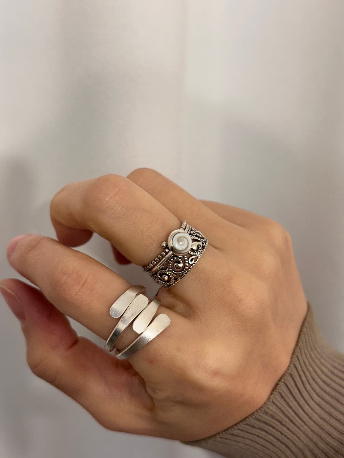 Ornate Scroll Band 925Silver Ring 상품이미지6