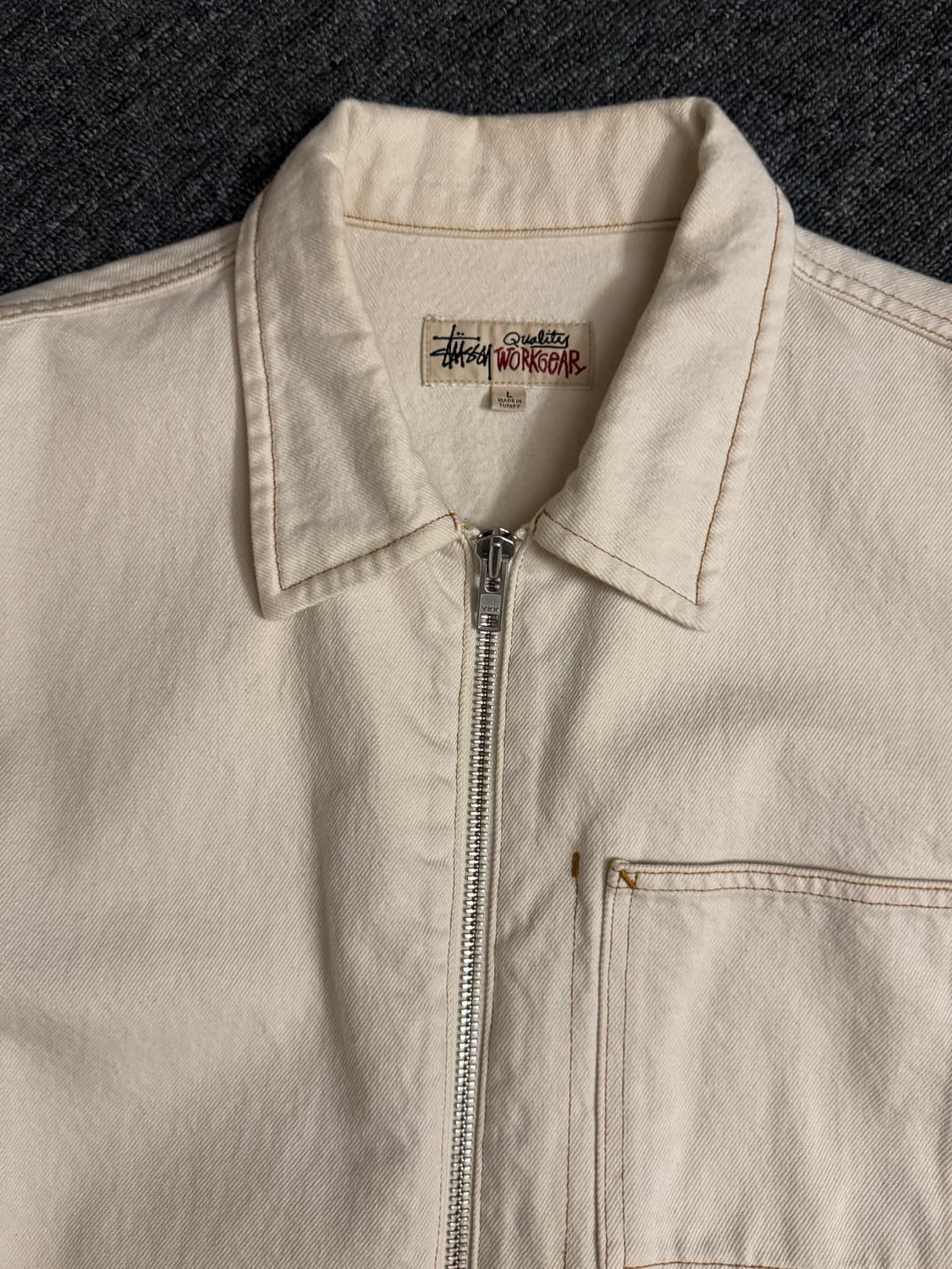 스투시 데님 집 워크 자켓 내추럴 L 상품이미지2