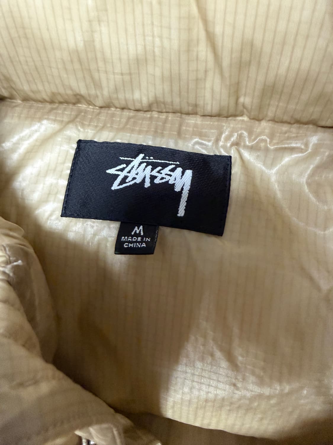 스투시 다운 퍼퍼 파라슈트 립스탑 코요테 M 상품이미지3