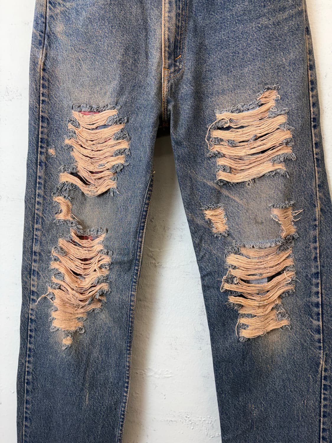 리바이스 90s 빈티지 505 커스텀 디스트레드 데님팬츠 상품이미지5